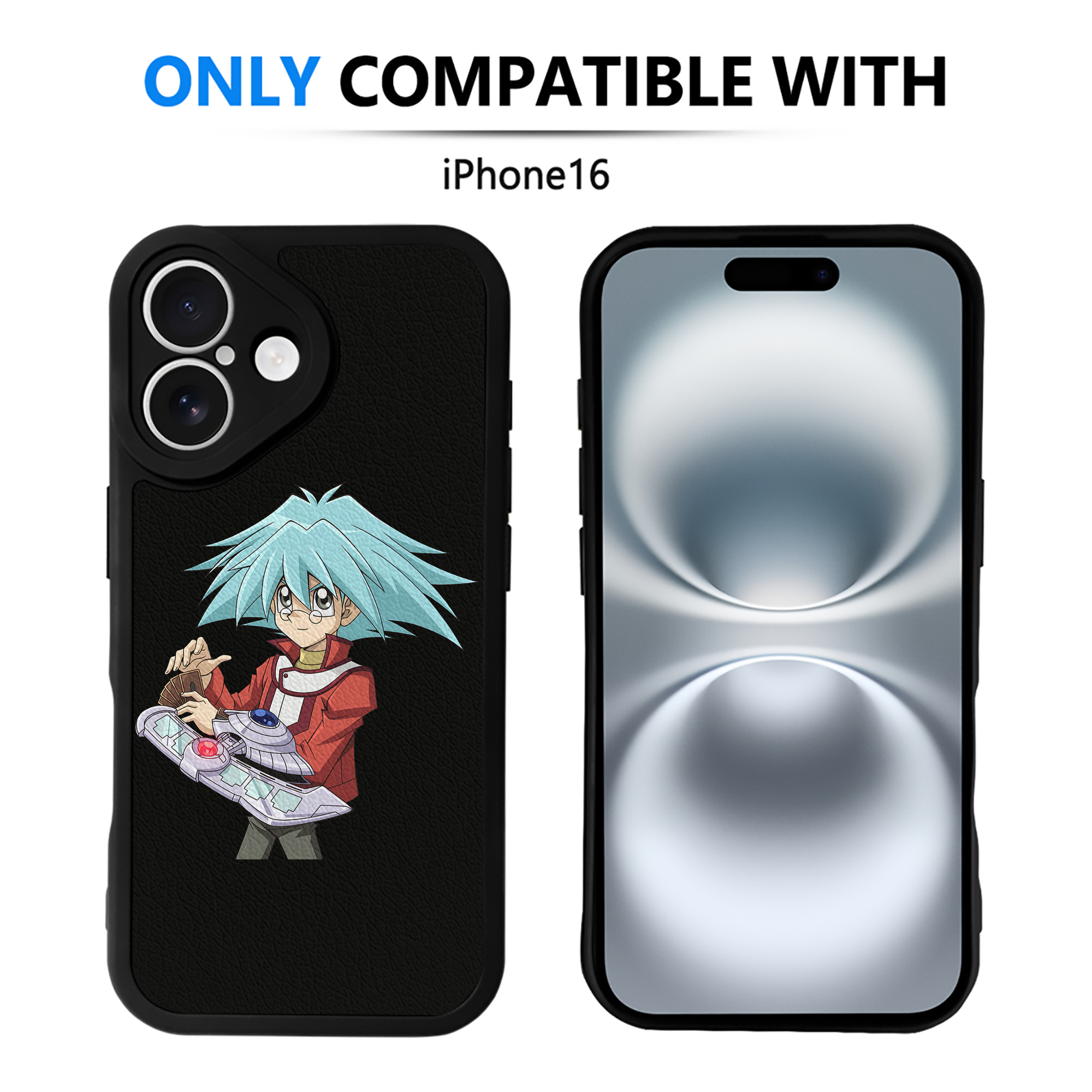 遊☆戯☆王 Yu-Gi-Oh! 【iPhone 16シリーズ対応】シリコンスマホケース（レザー調） 材質：シリコン